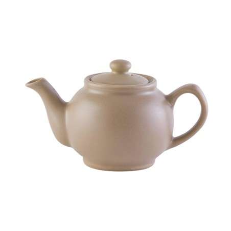 Lille tekande til to kopper te i  keramik - taupe (gråbrun)