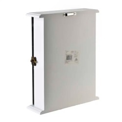 Nøgleskab hvidt og sort til 6 nøgler - bagside