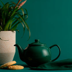 Tekande til to kopper smaragdgrøn - opstilling